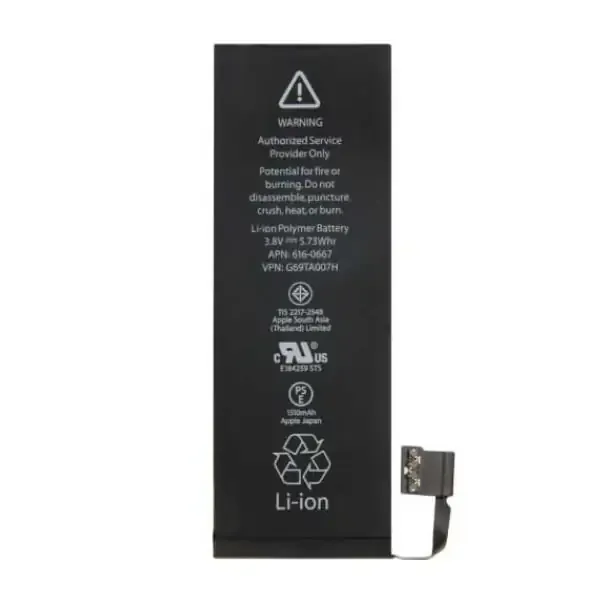 iPhone 5C genopladeligt 3.8 V / 1510mAh Li-ion-batteri.