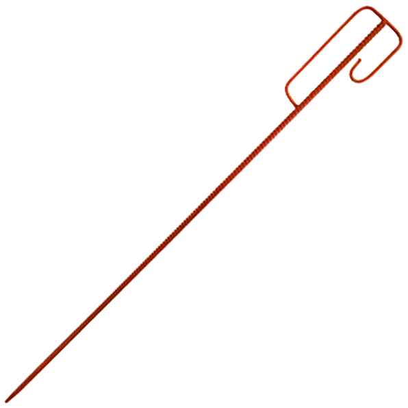 Jordspyd, 8mm rødmalet tentorstål, 1,2m