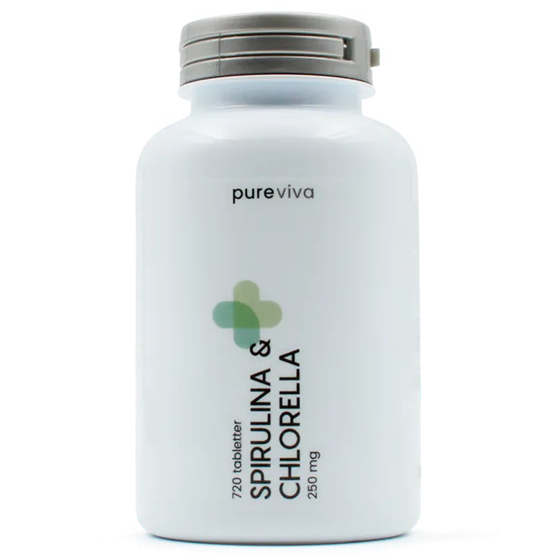 Pureviva Spirulina & Chlorella 250 mg (720 tabl)