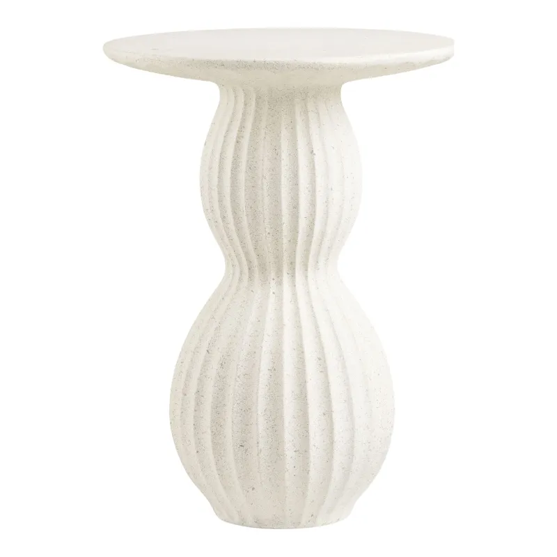 HOUSE NORDIC Newtown sidebord, rund - hvid fiberclay (Ø40)