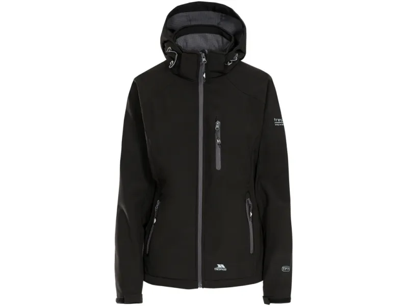 Trespass Bela - Dame Softshell jakke- Sort - Str. XXL