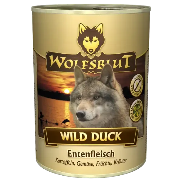 WolfsBlut Wild Duck Adult dåsemad, 395g