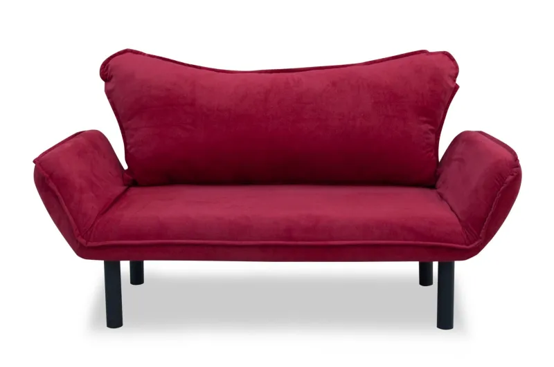 NORDVÄRK Chatto 2 pers. sovesofa - rødbrun polyester og plast