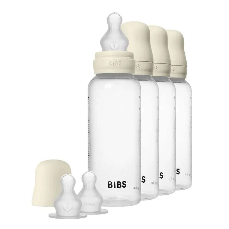 BIBS Bottle - Sutteflaskesæt - 4 stk. - Plastik - Silikone - 270ml - Ivory