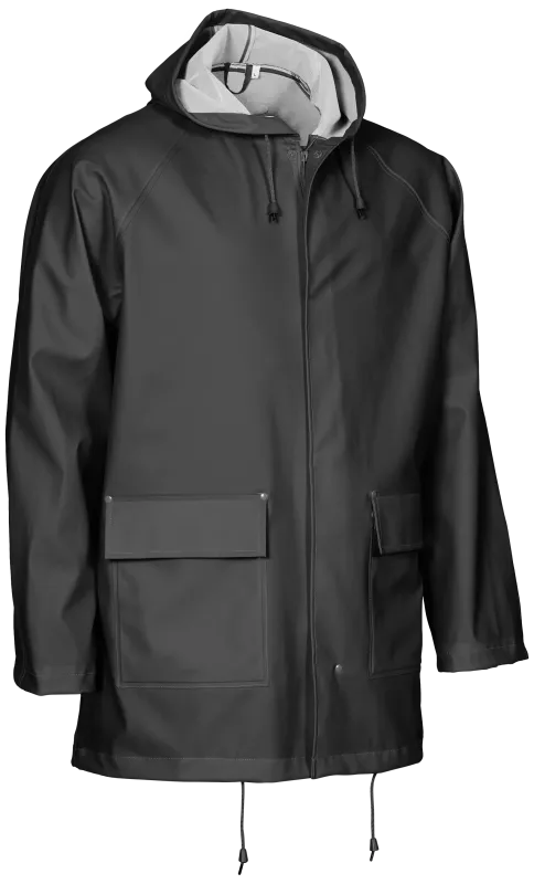 Regnjakke PU/PVC 306600 sort Str. 4XL
