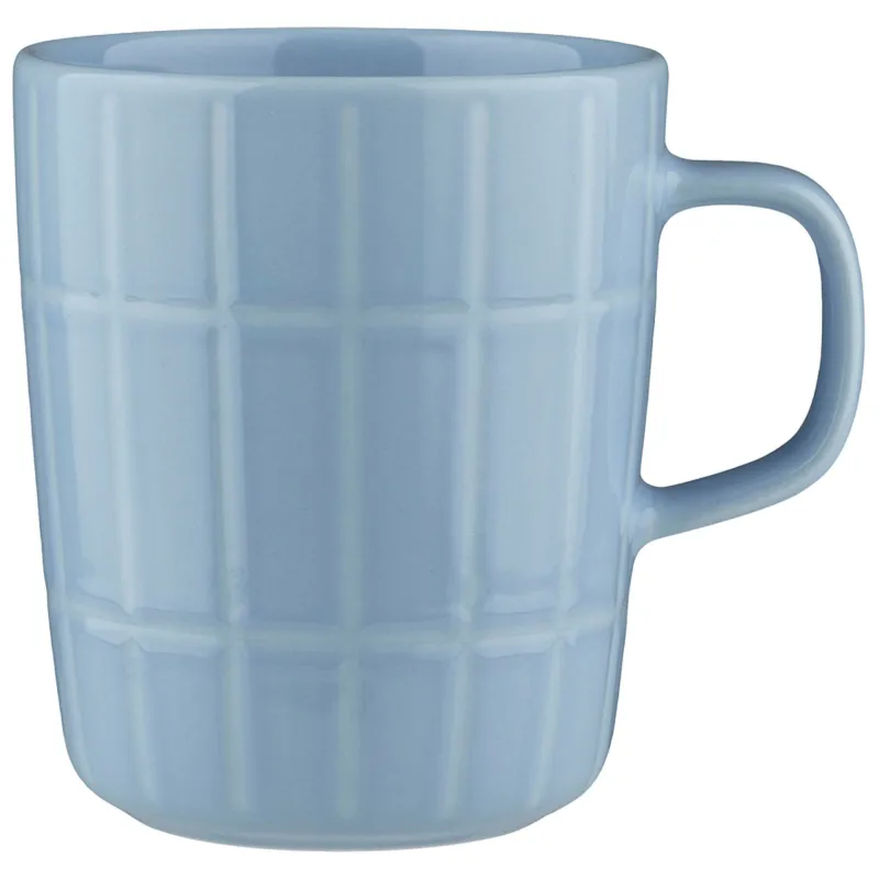 Marimekko Tiiliskivi krus 2,5 dl, lyseblå/hvid