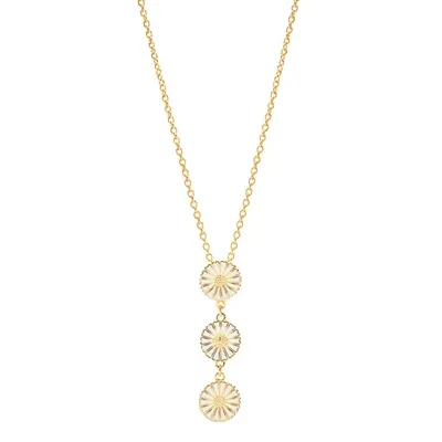 Lund Marguerit Collier i forgyldt Sølv - 42 cm