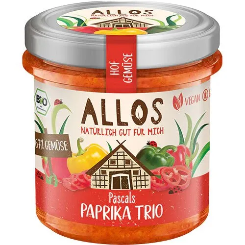 Smørepålæg Paprika Trio Øko. - 135 gram