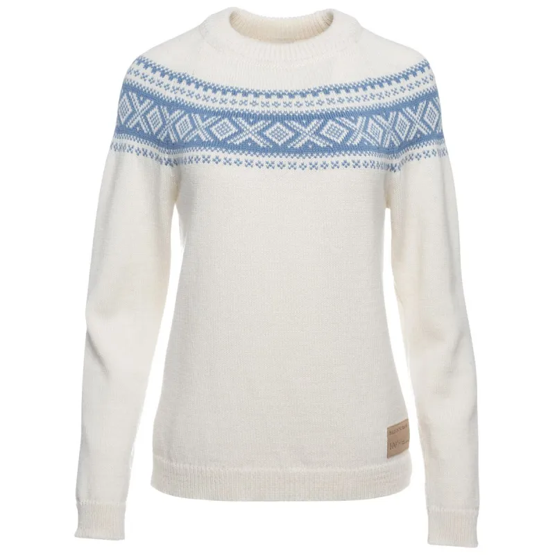 Dale of Norway Vågsøy, sweater, dame, hvid/lyseblå