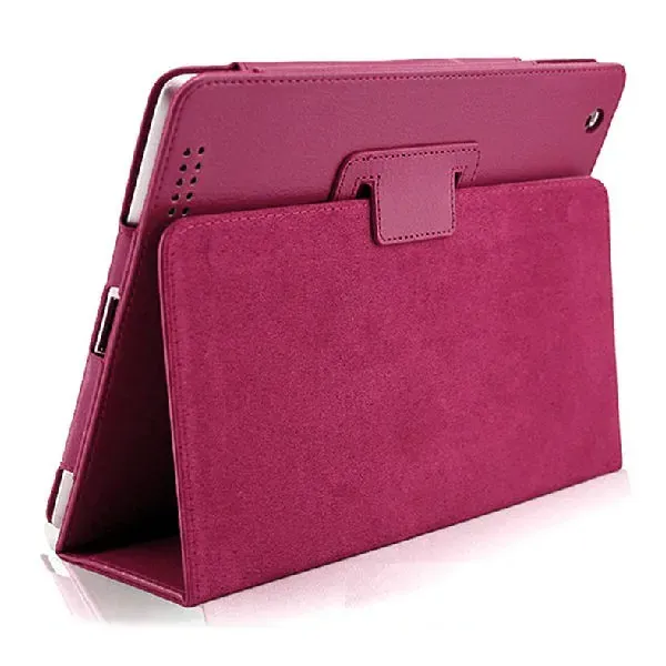 Lædertaske /-holder til iPad Air 2 & iPad Pro 9,7”. Hot pink.