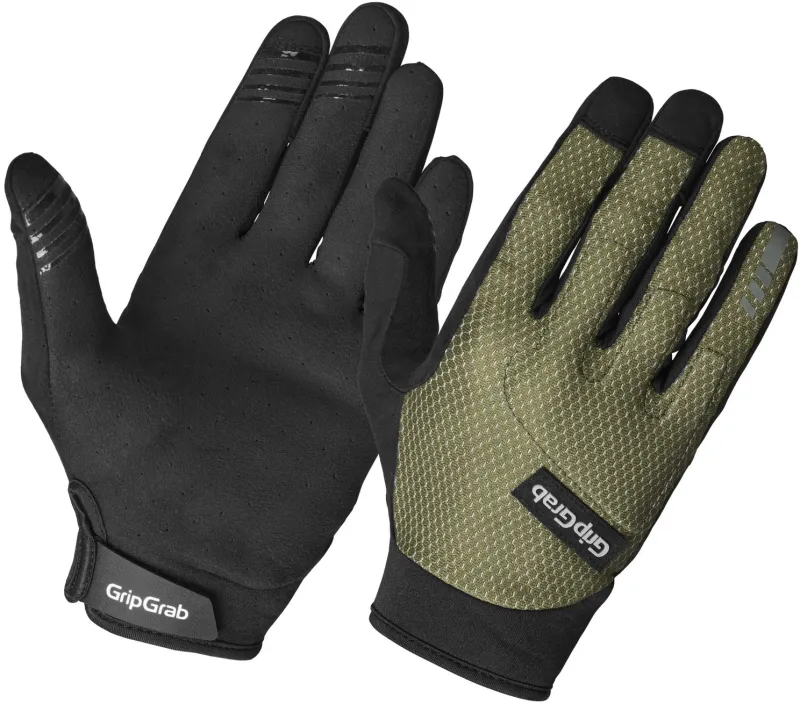 GripGrab Descent Guarded Langfingret Sommerhandsker - Olive Green