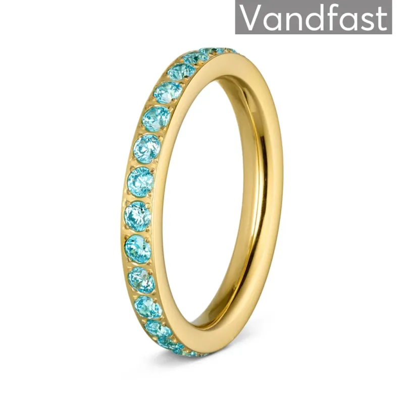ANNEBRAUNER Alliance Aquamarine Ring 18K Guldbelagt