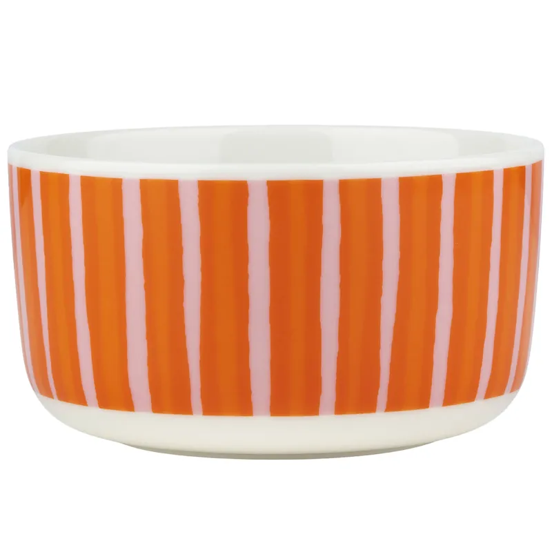 Marimekko Piccolo skål 5 dl, hvid/rosa/orange