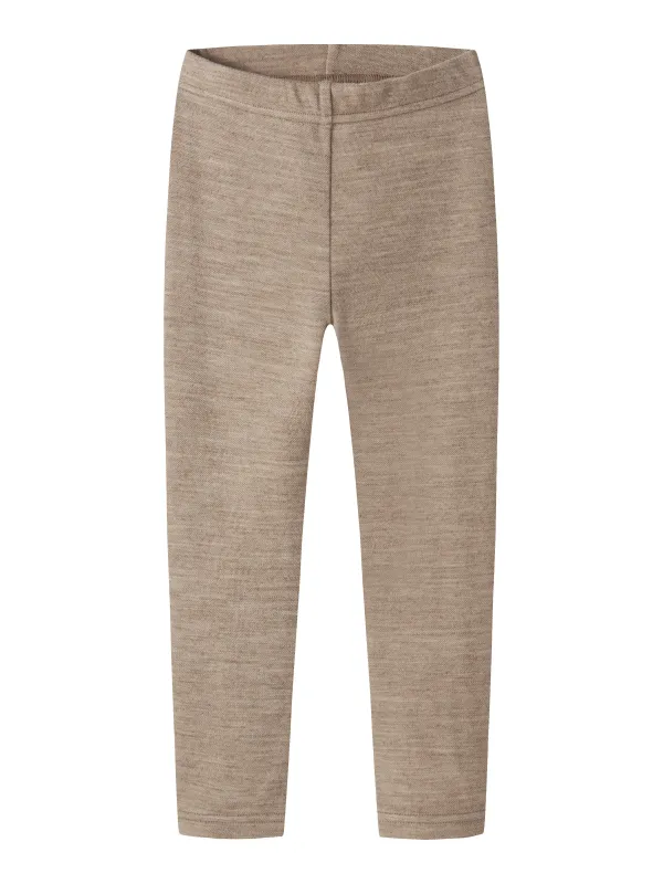 Lil Atelier Nilo - Wool Slim Leggings - Sepia Tint - 92 cm