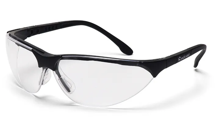 Brille Pyramex Rendezvous, Sort stel, klar antidug linse