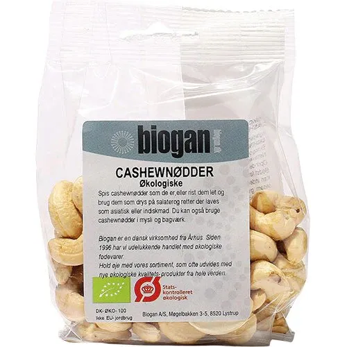 Cashewnødder Øko. - 100 gram