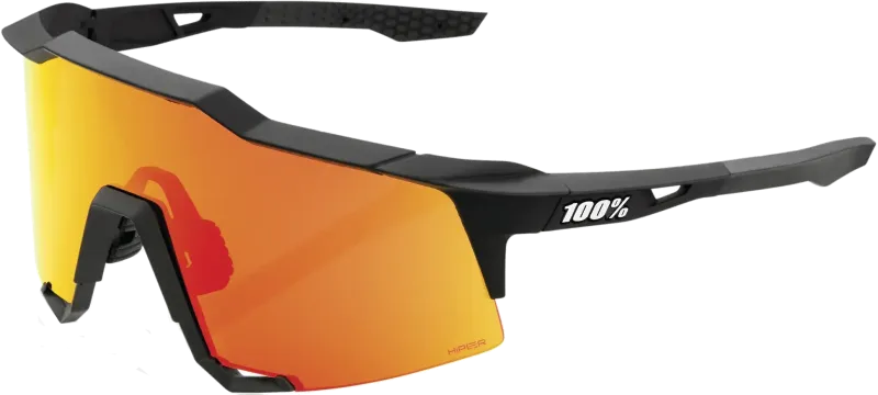 100% SPEEDCRAFT - Soft Tact Black - HiPER Red Multilayer Mirror Lens