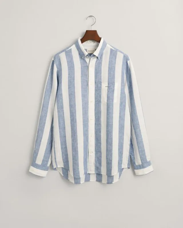 REG BOLD STRIPE LINEN SHIRT