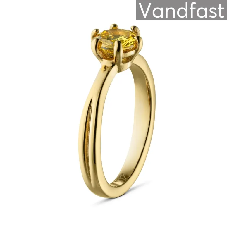 ANNEBRAUNER Princess Yellow Ring 18K Guldbelagt