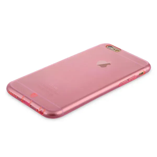 Baseus 0.7mm Slim Gel Cover til iPhone 6/6S. Gennemsigtig pink.