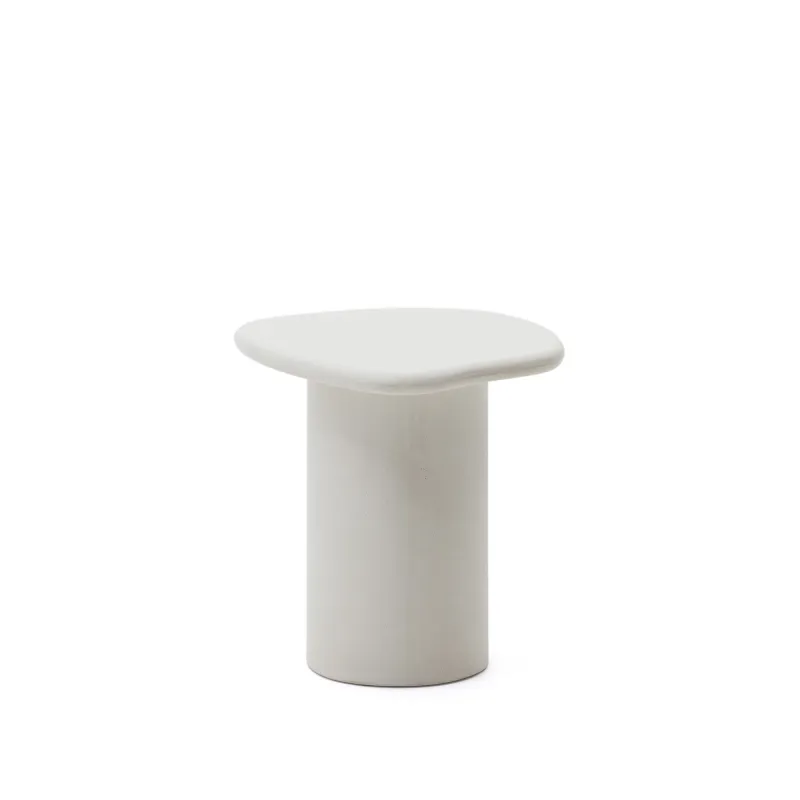 KAVE HOME Macarella udendørs sidebord, organisk - hvid cement (48x47)