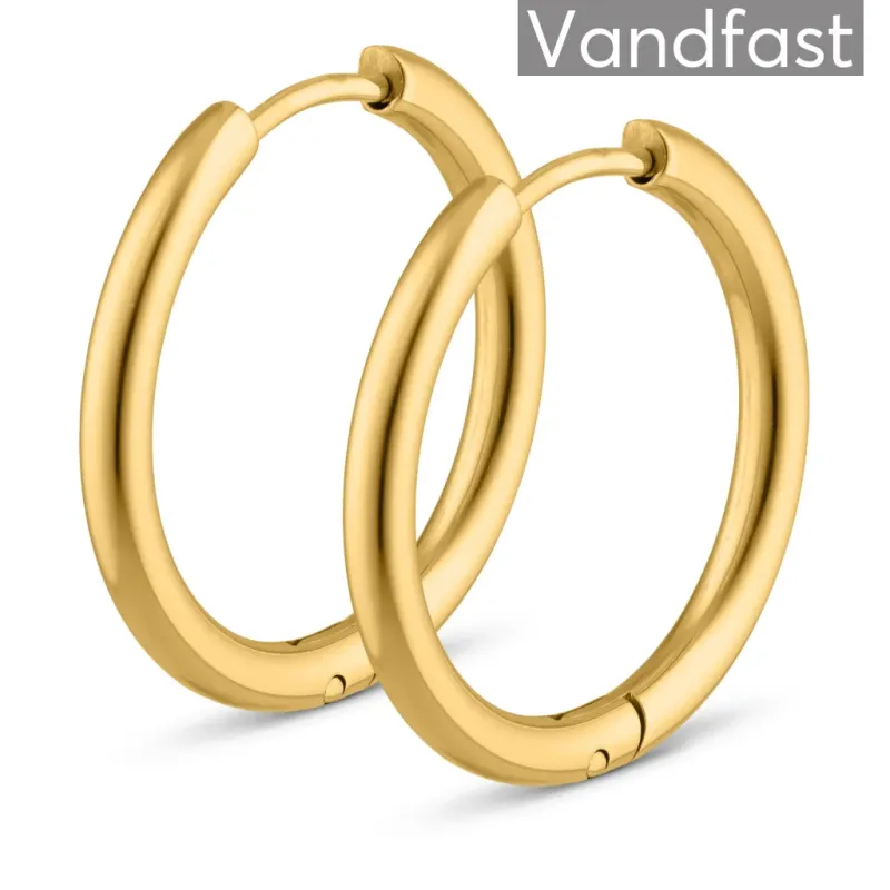 ANNEBRAUNER Creole Every Day 18mm Øreringe 18K Guldbelagt