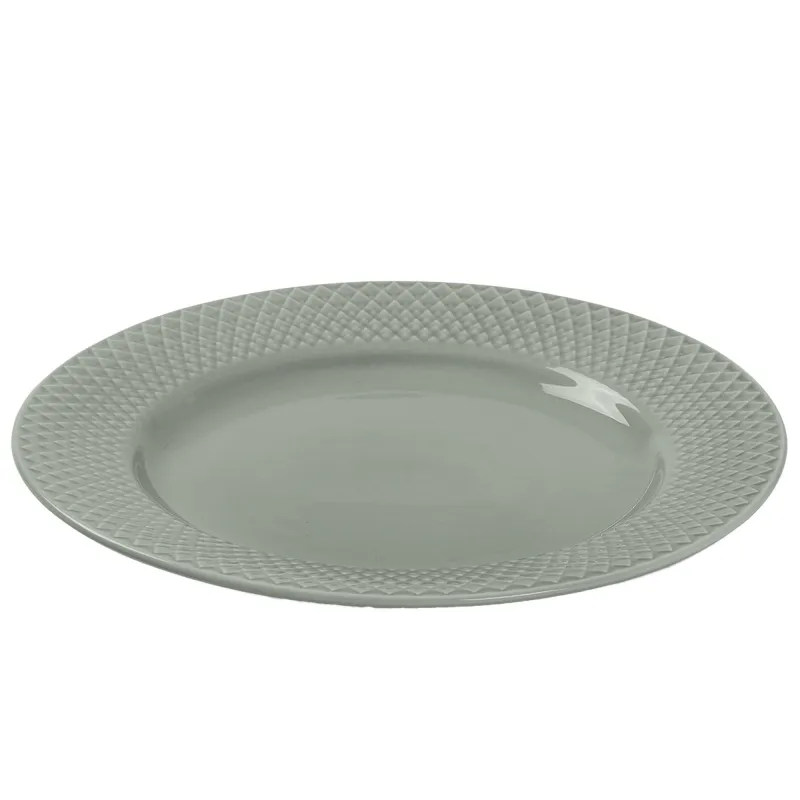 Lyngby porcelæn Rhombe Earth frokosttallerken 21 cm, moss