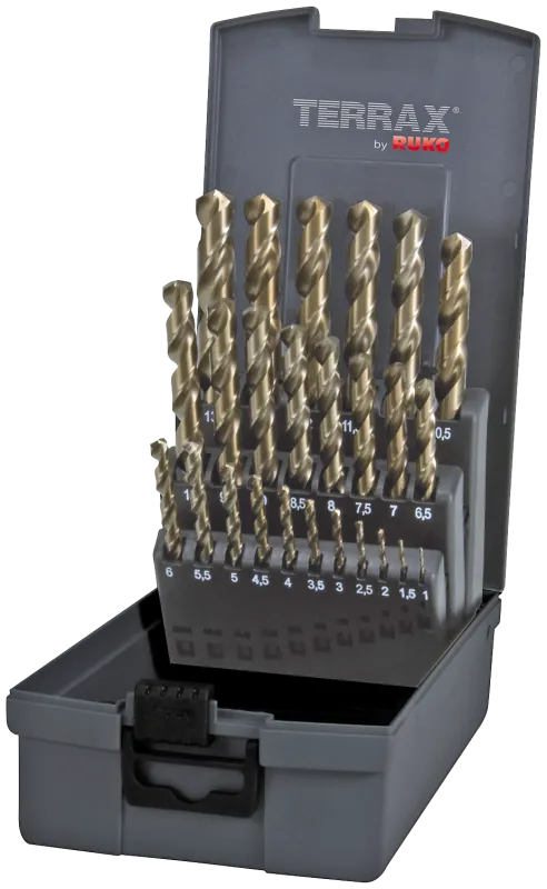 Terrax spiralborsæt DIN338 HSS-Co5 1-13×0,5mm