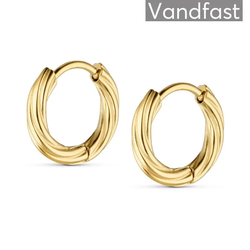 ANNEBRAUNER Classic Hoops Medium øreringe 18K Guldbelagt