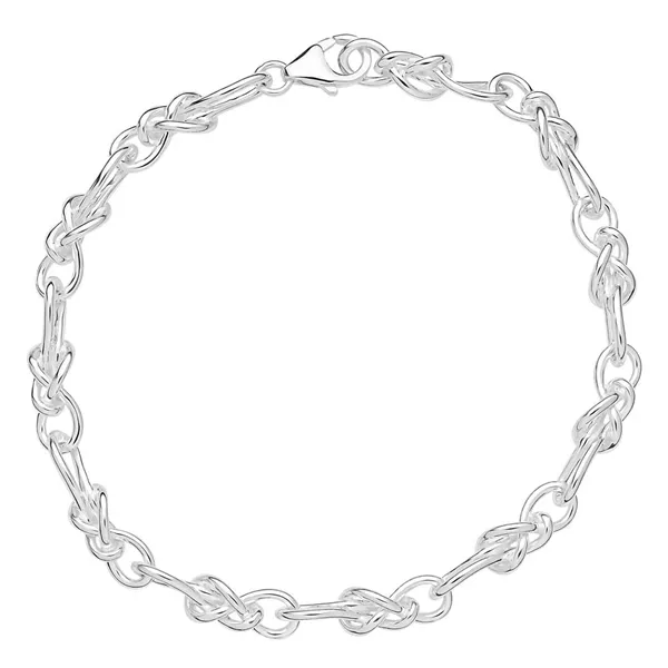 Sølv Armbånd med flettede Knuder - 20 cm
