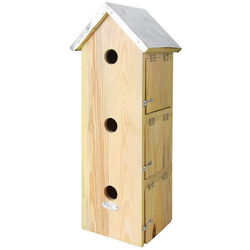 Garden Life - Redekasse Gråspurv, vertikal med 3 kasser H51 cm