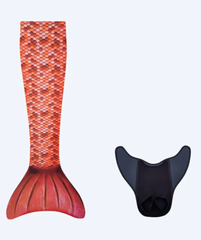 Kuaki Mermaids havfruehale til børn - Sæt - Orange