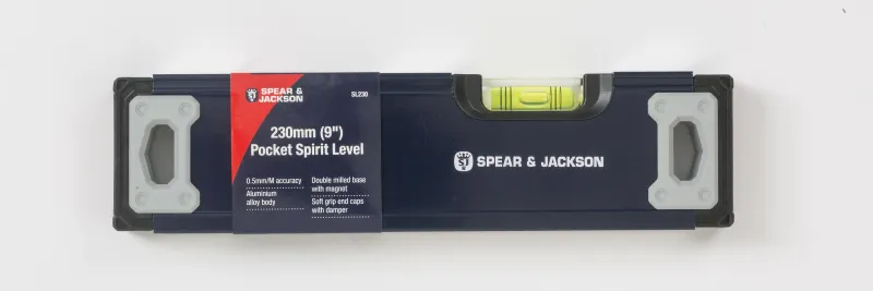 Spear & Jackson torpedovaterpas 230mm med magnet i bunden