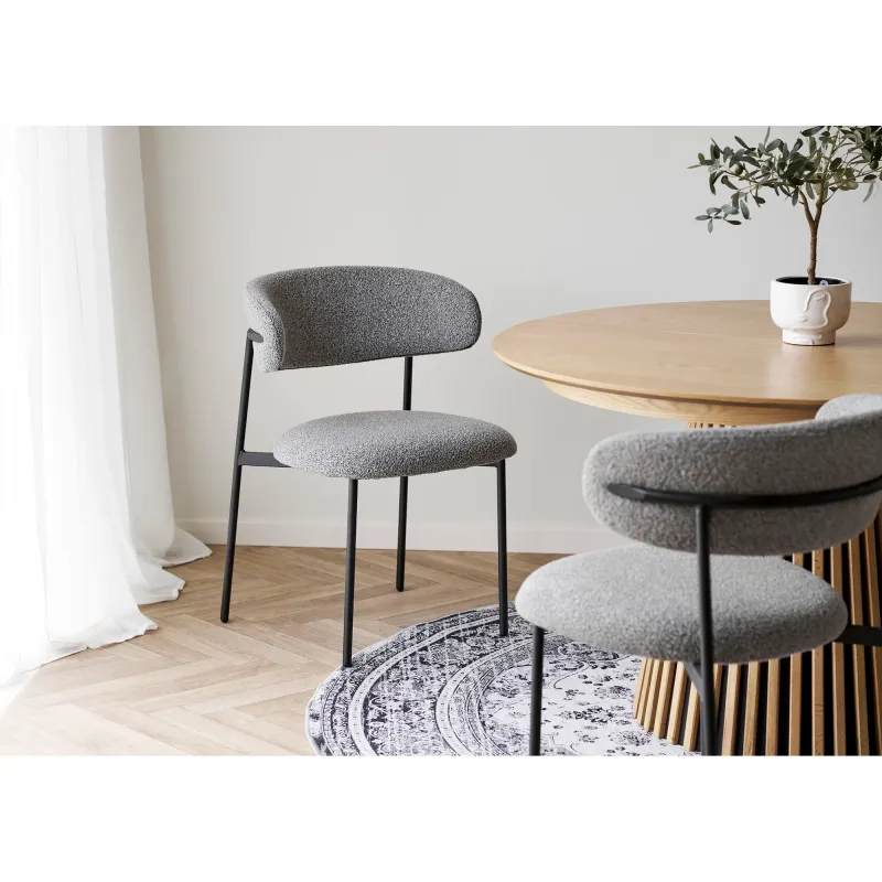 House Nordic - Mira Spisebordsstol, lysegrå - sæt af 2 stk.