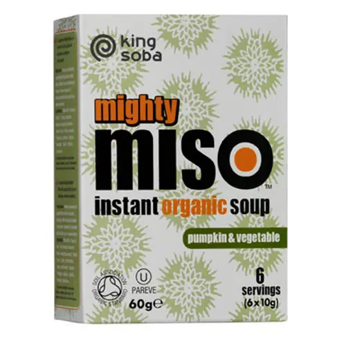 Kingsoba Instant Miso Suppe med Græskar og Grøntsager Ø (60 gr)