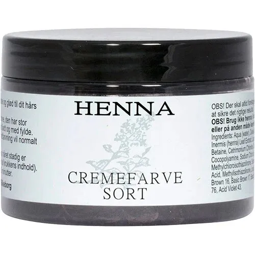 Henna cremefarve sort - 140 ml.