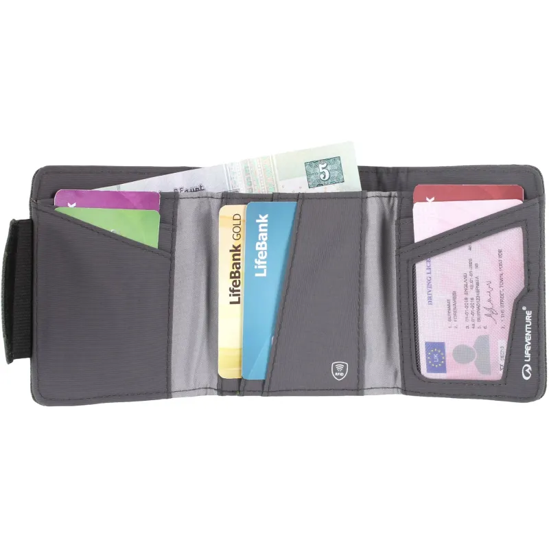 Lifeventure RFID Wallet i genanvendte materialer, grå