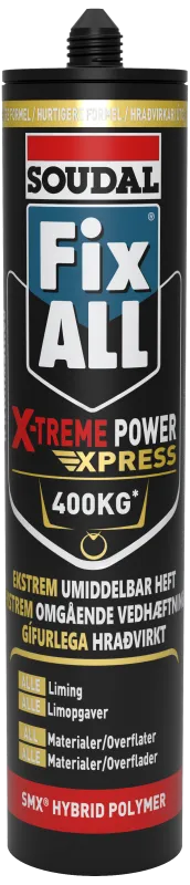 FixAll X-treme Express montagelim 280 ml hvid