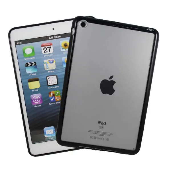 iPad Mini mat transparent bumpercover. Sort.