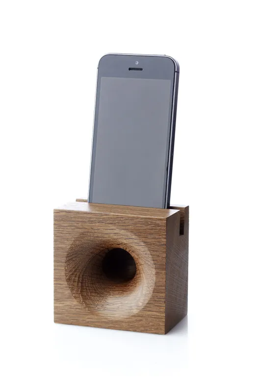 WE DO WOOD Sono Ambra Phone højttaler til smartphones - røgfarvet eg