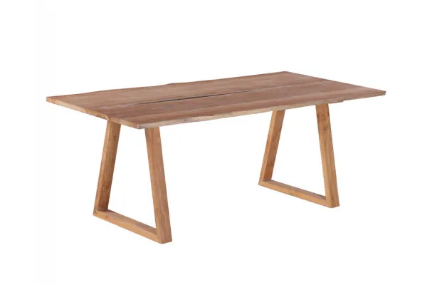 Mika Plankebord 90x200 cm - m/bordben i teak - Trapez