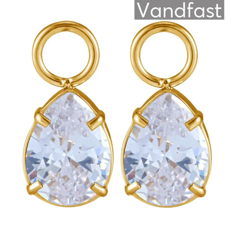 ANNEBRAUNER Water Drops Clear 18K Guldbelagt