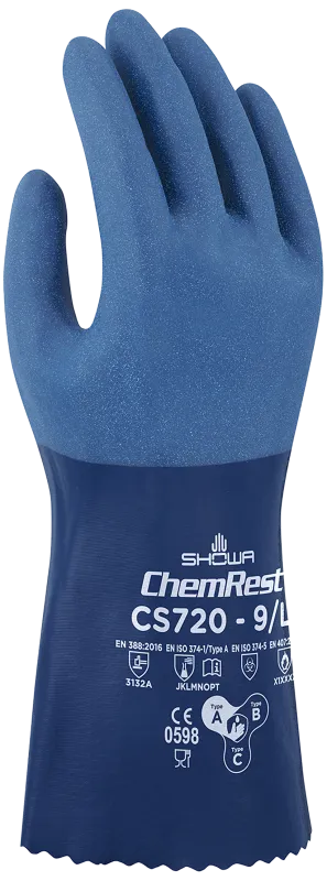 Showa Nitrile CS720 heldyppede handsker 7201-9