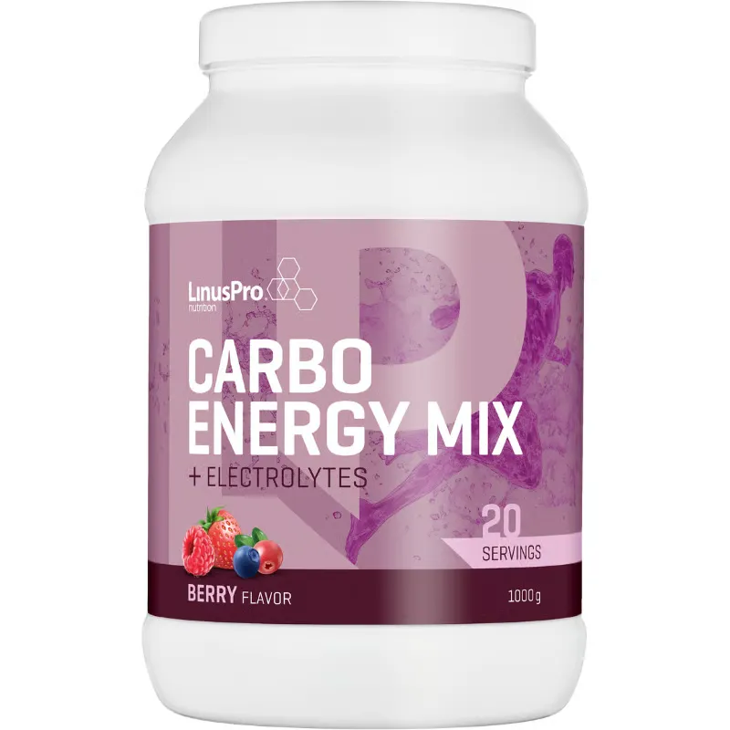 LinusPro Carbo Energy Mix + Electrolytes Berry (1000 g)