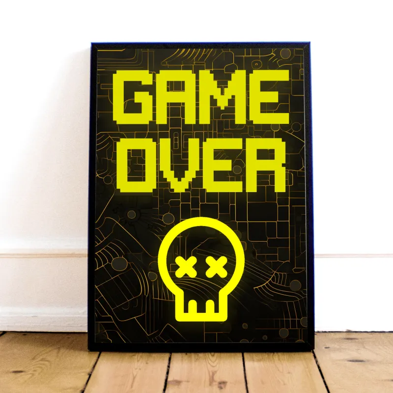 "Game Over" Plakat - GEEKD.dk
