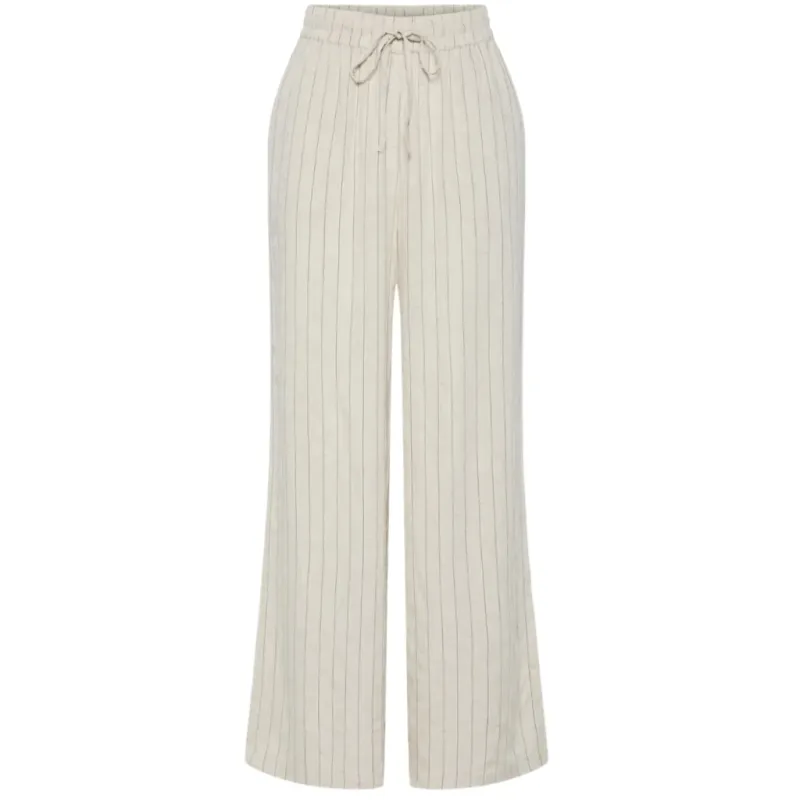 Pieces dame bukser PCPIA - Birch Stripes black