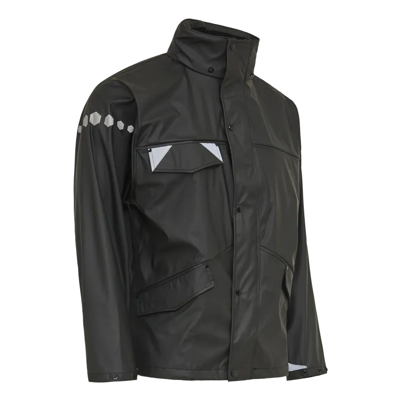 Dry Zone D-LUX PU Regnjakke - Sort - XS
