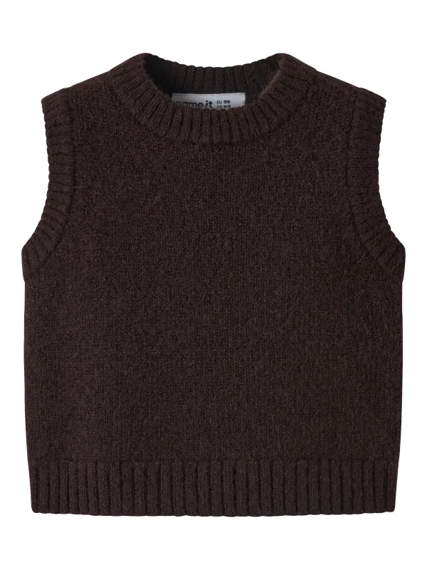 Name It Reifyly - Knit Slipover - Chocolate Plum - 50 cm