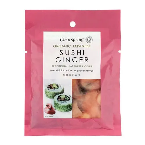 Sushi ginger u. tilsat sukker Øko. - 50 gram