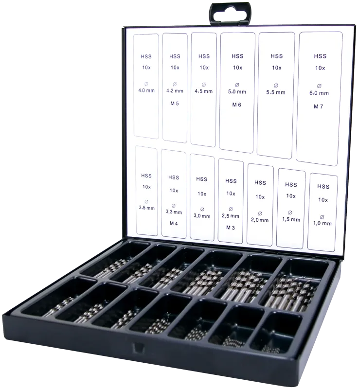 Spiralborkuffert130 stk HSSG 1-6,0×0,5